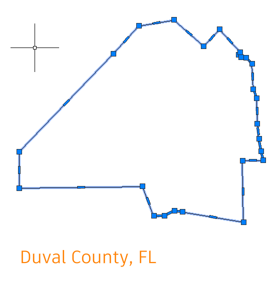AI generated county outline
